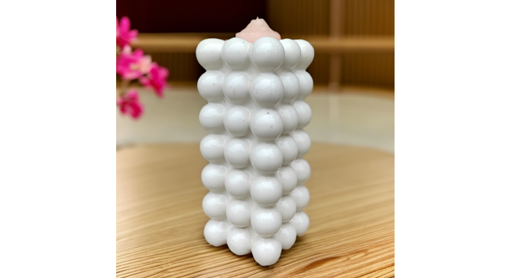 White Ceramic Candle Holder