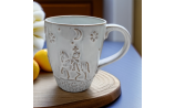 Ceramic Mug Decorated with Embossed Design